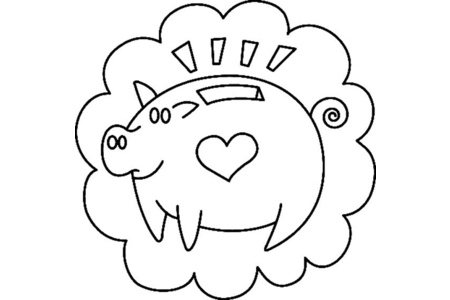 Coloriage Tirelire 01 – 10doigts.fr